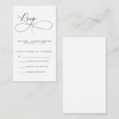 D'accompagnement Carte RSVP Script Moderne (Devant / Derrière)