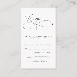 D'accompagnement Carte RSVP Script Moderne