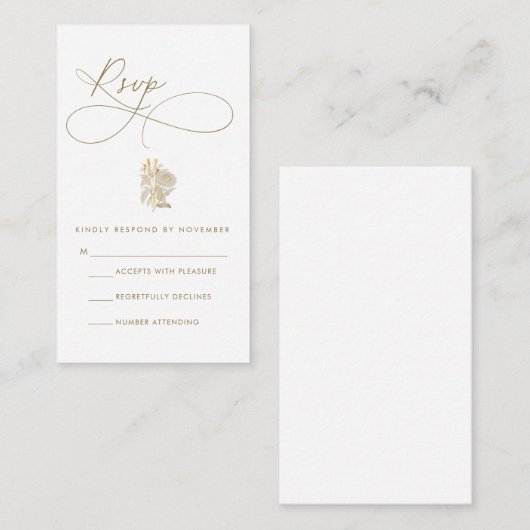 D'accompagnement Carte RSVP Script Moderne (Devant / Derrière)