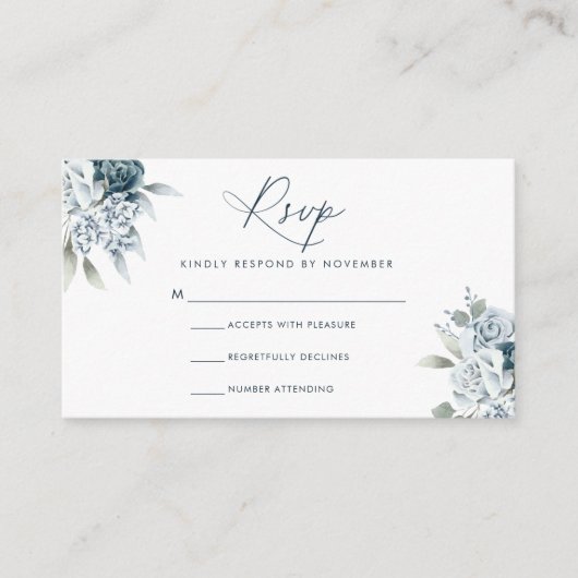 D'accompagnement Carte RSVP Script Moderne (Devant)