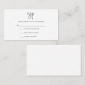 D'accompagnement Carte RSVP Script Moderne (Devant / Derrière)