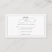 D'accompagnement Carte RSVP Script Moderne (Devant)