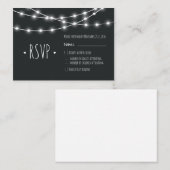 D'accompagnement Carte RSVP Shabby Chalkboard Chic (Devant / Derrière)