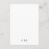 D'accompagnement Carte RSVP simple Chic Navy Blue QR Code Mariage (Dos)