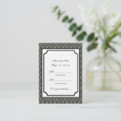 D'accompagnement Carte RSVP simple Damask classique (Debout devant)