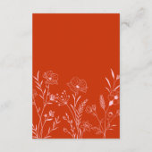 D'accompagnement Carte RSVP super Retro Floral (Dos)