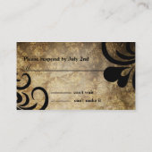 D'accompagnement Carte RSVP Swirl élégant (Dos)