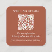 D'accompagnement Carte RSVP Terra Cotta QR Code Mexique (Devant)