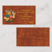 D'accompagnement Carte RSVP Viking Feast (Devant / Derrière)