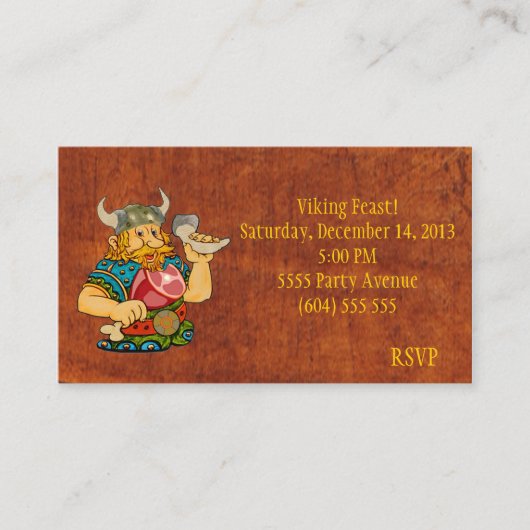 D'accompagnement Carte RSVP Viking Feast (Devant)