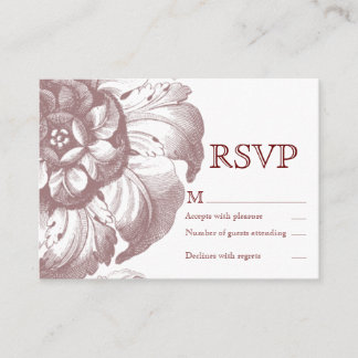 D'accompagnement Carte RSVP vintage