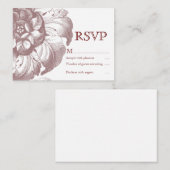 D'accompagnement Carte RSVP vintage (Devant / Derrière)