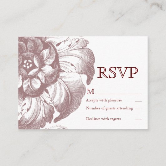 D'accompagnement Carte RSVP vintage (Devant)
