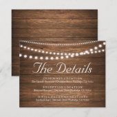D'accompagnement Carte Rustic String of Lights Details 4,25 pouces  (Devant / Derrière)