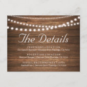 D'accompagnement Carte Rustic String of Lights Details 4,25 pouces  (Devant)