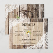 D'accompagnement Carte Rustique Boho Tournesols Détails Longhorn (Devant / Derrière)