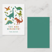 D'accompagnement Carte Saint-Valentin Dinomite Dinosaur (Devant / Derrière)