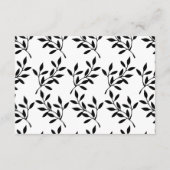 D'accompagnement Carte simple avec détails de calligraphie noire (Dos)