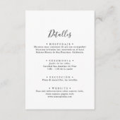 D'accompagnement Carte Simple de Détails de Mariage Espagnol (Devant)