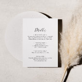 D'accompagnement Carte Simple de Détails de Mariage Espagnol