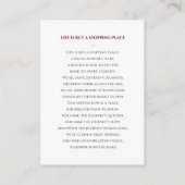 D'accompagnement Carte simple de prière funéraire rouge avec photo (Dos)