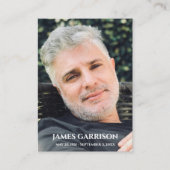 D'accompagnement Carte simple de prière funéraire rouge avec photo (Devant)