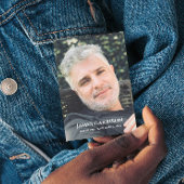 D'accompagnement Carte simple de prière funéraire rouge avec photo