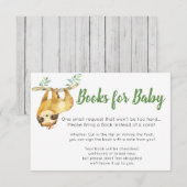 D'accompagnement Carte Sloth Books pour bébé (Devant / Derrière)