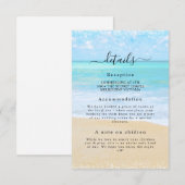 D'accompagnement Carte Tropical Summer Beach Wedding Détail (Devant / Derrière)