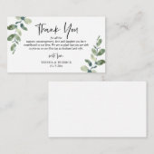 D'accompagnement Carte verte moderne Mariage Merci fermé (Devant / Derrière)