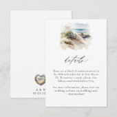 D'accompagnement Carte Watercolor Beach Coastal Details (Devant / Derrière)