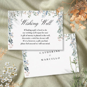 D'accompagnement Cascade Floral Élégant Carte de Vœux de Mariage