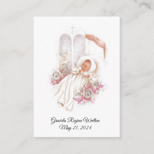 D'accompagnement Catholique Baby Girl Baptismal Remembrasser Carte