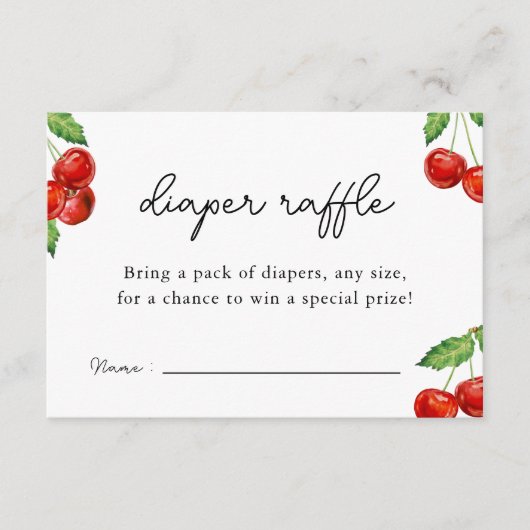 D'accompagnement Cerise sur le Baby shower supérieur Déchets Carte  (Devant)