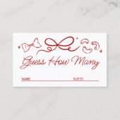 D'accompagnement C'est l'amour, carte de jeu Red Doodle Guess How M (Devant)