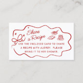 D'accompagnement C'est l'amour, carte de recette Red Doodle (Devant)