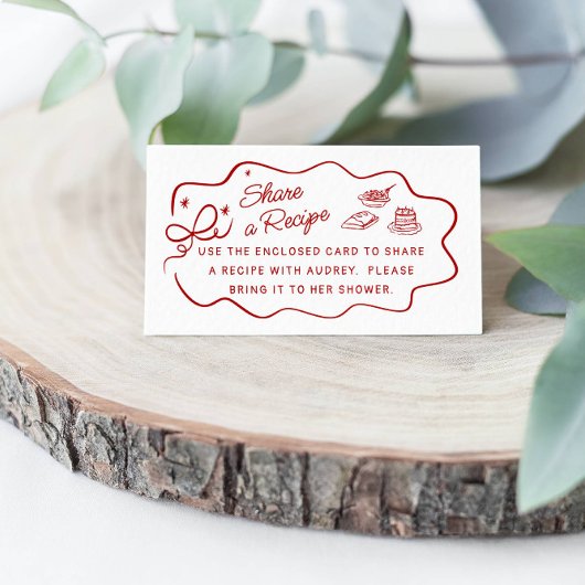 D'accompagnement C'est l'amour, carte de recette Red Doodle