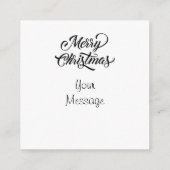 D'accompagnement C'est Noël Cerf noir blanc carte de vacances (Dos)