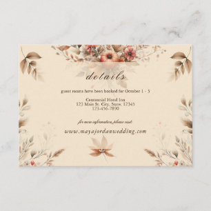 D'accompagnement Champagne Automne Détails du Mariage Carte de boît