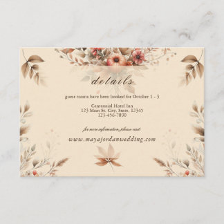 D'accompagnement Champagne Automne Détails du Mariage Carte de boît