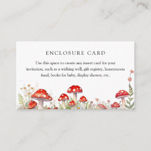 D'accompagnement Champignons Carte de boîtier de Baby shower en boi