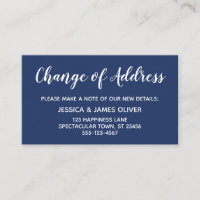 Changement d'adresse minimal et élégant Carte bleu