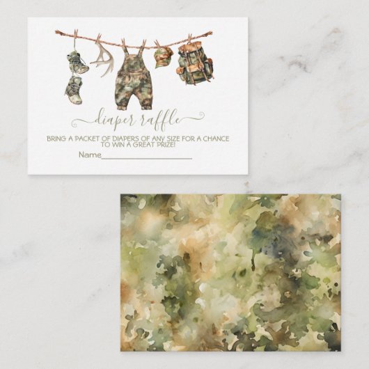 D'accompagnement Chasse de la ligne de tissu Déchets Carte de raffl (Devant / Derrière)