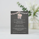 D'accompagnement Chic Mason Jar & Chalkboard Mariage Insérer carte (Debout devant)