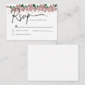 D'accompagnement choix de repas floral roux carte RSVP (Devant / Derrière)