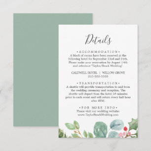 D'accompagnement Christmas Greenery & Berry Détails Carte de boîtie