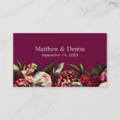 D'accompagnement Chrysanthème Élégant Bourgogne Carte de RSVP Code (Devant)