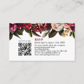 D'accompagnement Chrysanthème Élégant Code QR Carte de Réponse Burg (Dos)