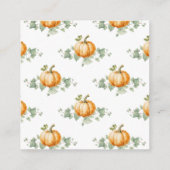 D'accompagnement Citrouille Baby shower Demande de carte Insertion (Dos)