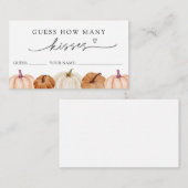 D'accompagnement Citrouille Devinez combien de baisers carte de jeu (Devant / Derrière)